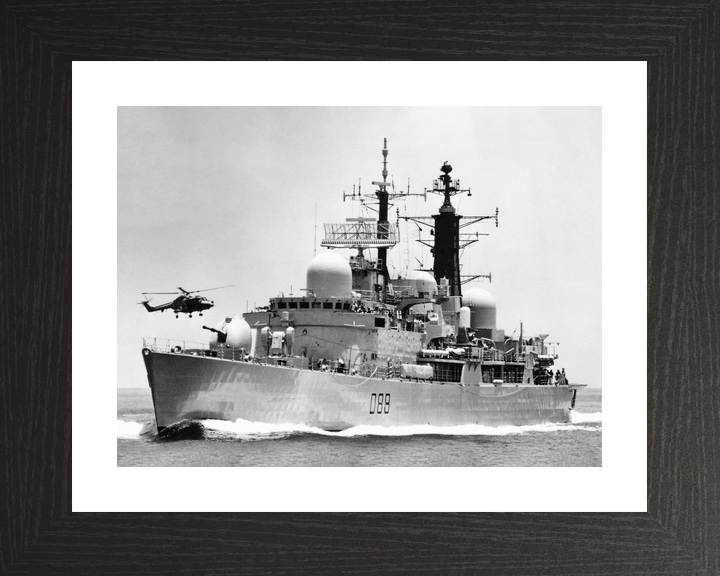 HMS Glasgow (D88) Royal Navy Type 42 Destroyer With Lynx Helicopter Photo Print Wall Art Decor - Posters, Prints, & Visual Artwork - by Hampshire Prints (image 2 of 9)