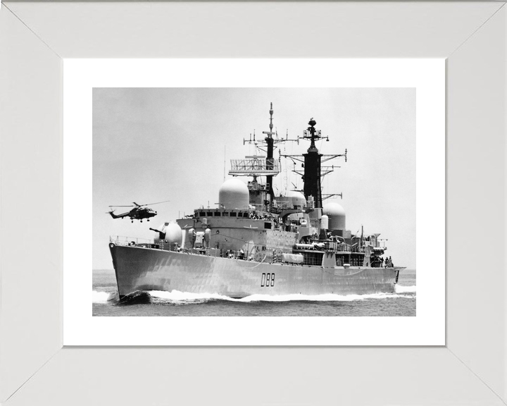 HMS Glasgow (D88) Royal Navy Type 42 Destroyer With Lynx Helicopter Photo Print Wall Art Decor - Posters, Prints, & Visual Artwork - by Hampshire Prints (image 4 of 9)