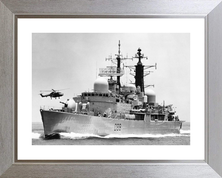 HMS Glasgow (D88) Royal Navy Type 42 Destroyer With Lynx Helicopter Photo Print Wall Art Decor - Posters, Prints, & Visual Artwork - by Hampshire Prints (image 6 of 9)
