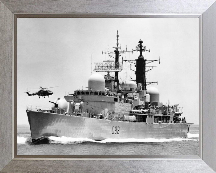HMS Glasgow (D88) Royal Navy Type 42 Destroyer With Lynx Helicopter Photo Print Wall Art Decor - Posters, Prints, & Visual Artwork - by Hampshire Prints (image 7 of 9)