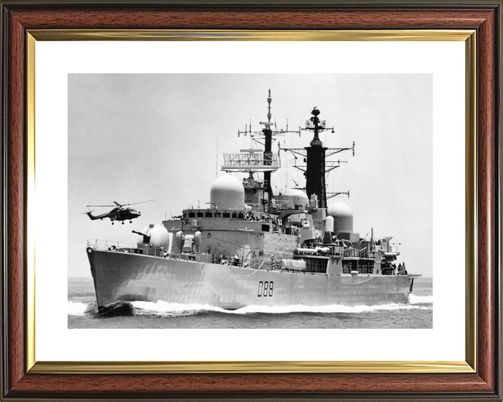 HMS Glasgow (D88) Royal Navy Type 42 Destroyer With Lynx Helicopter Photo Print Wall Art Decor - Posters, Prints, & Visual Artwork - by Hampshire Prints (image 8 of 9)