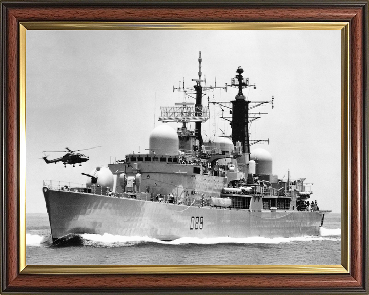 HMS Glasgow (D88) Royal Navy Type 42 Destroyer With Lynx Helicopter Photo Print Wall Art Decor - Posters, Prints, & Visual Artwork - by Hampshire Prints (image 9 of 9)