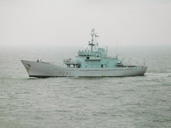 HMS Guernsey P297 Island Class Patrol Vessel Port Beam View