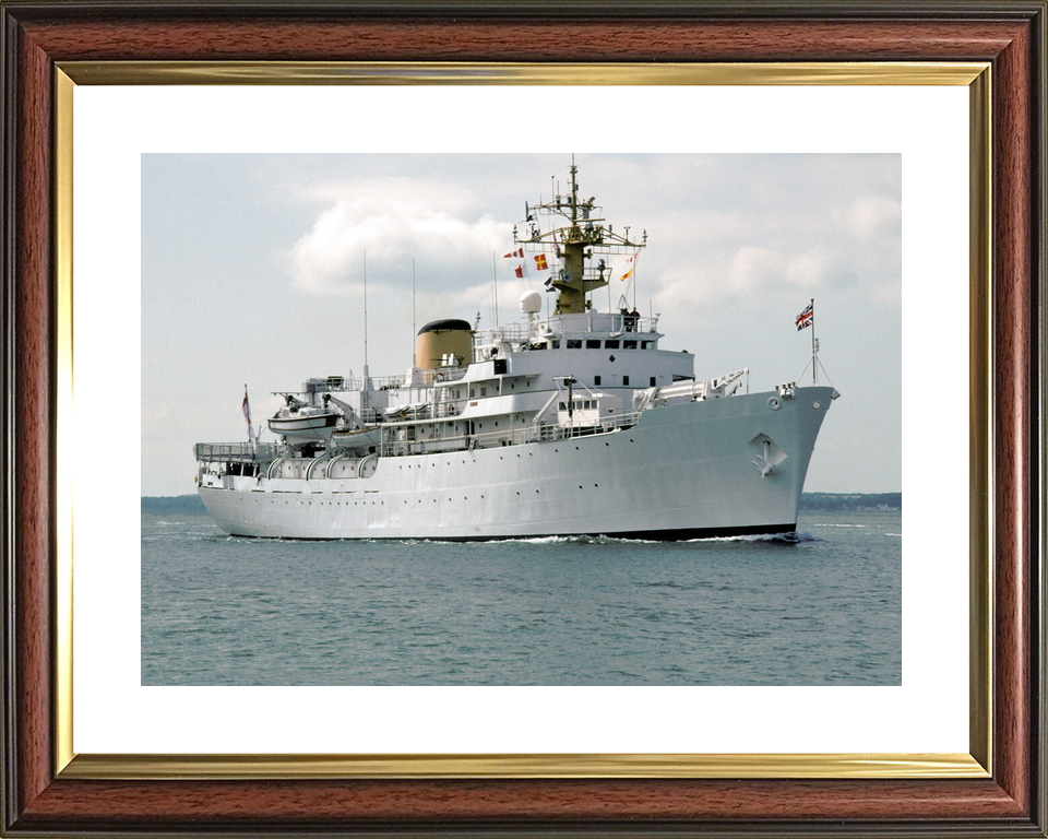 HMS Hecla (A133) Royal Navy Hecla Class Survey Vessel Low Starboard View Photo Print Wall Art Decor - Posters, Prints, & Visual Artwork - by Hampshire Prints (image 8 of 9)