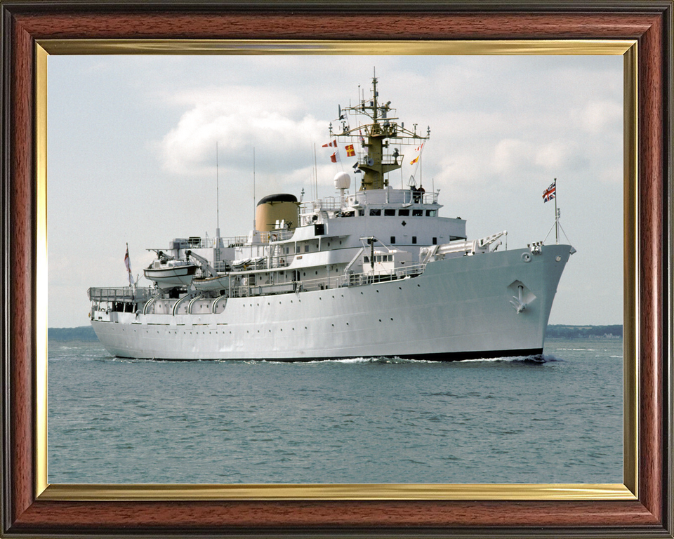 HMS Hecla (A133) Royal Navy Hecla Class Survey Vessel Low Starboard View Photo Print Wall Art Decor - Posters, Prints, & Visual Artwork - by Hampshire Prints (image 9 of 9)