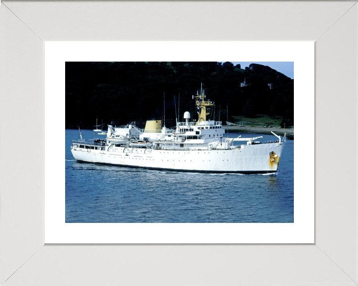 HMS Hecla (A133) Royal Navy Hecla Class Survey Vessel Leaving Port Photo Print Wall Art Decor - Posters, Prints, & Visual Artwork - by Hampshire Prints (image 4 of 9)