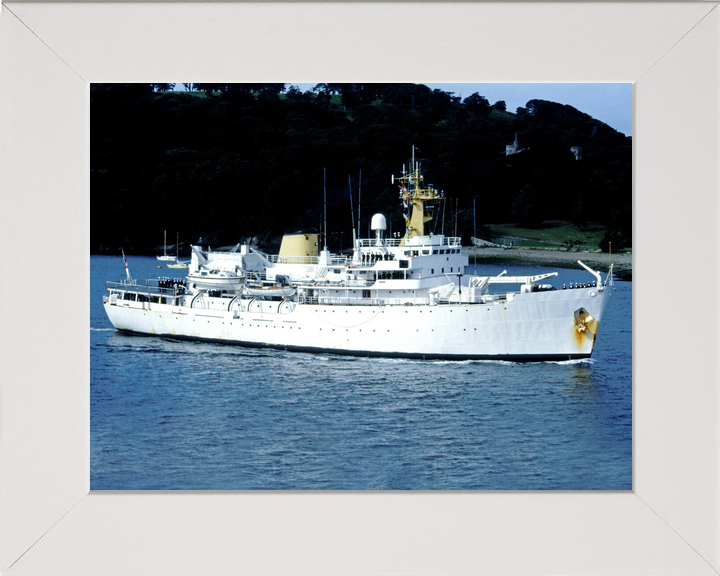 HMS Hecla (A133) Royal Navy Hecla Class Survey Vessel Leaving Port Photo Print Wall Art Decor - Posters, Prints, & Visual Artwork - by Hampshire Prints (image 5 of 9)