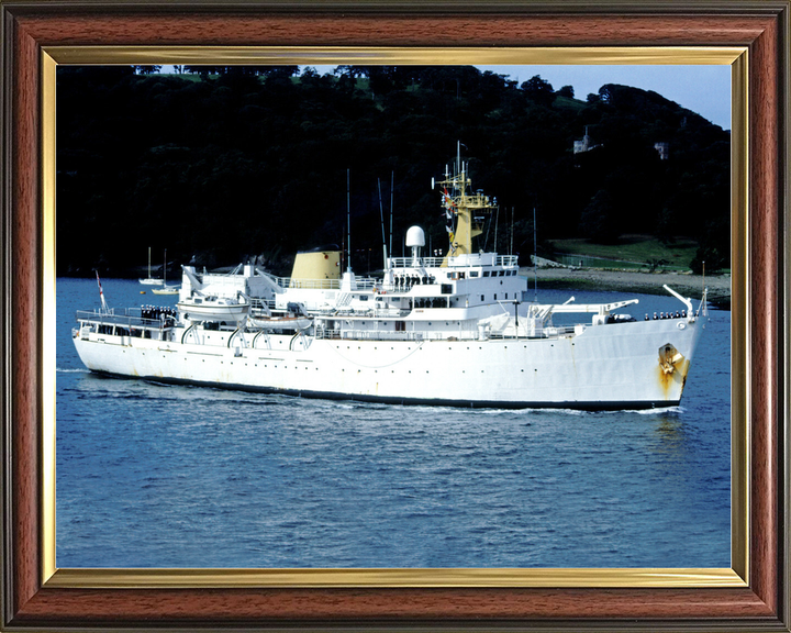 HMS Hecla (A133) Royal Navy Hecla Class Survey Vessel Leaving Port Photo Print Wall Art Decor - Posters, Prints, & Visual Artwork - by Hampshire Prints (image 9 of 9)