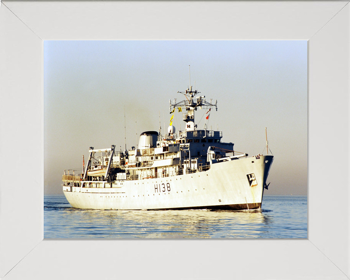HMS Herald (H138) Royal Navy Hecla Class Survey Vessel Underway Photo Print Wall Art Decor - Posters, Prints, & Visual Artwork - by Hampshire Prints (image 5 of 9)