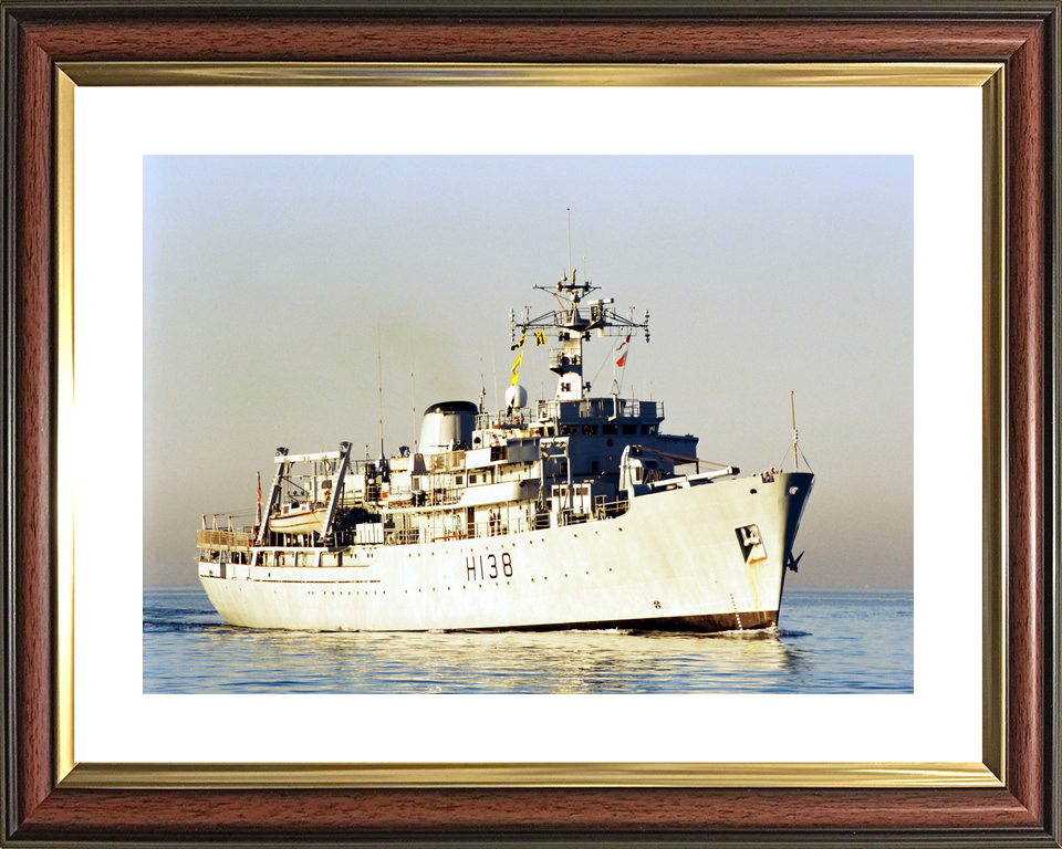 HMS Herald (H138) Royal Navy Hecla Class Survey Vessel Underway Photo Print Wall Art Decor - Posters, Prints, & Visual Artwork - by Hampshire Prints (image 8 of 9)
