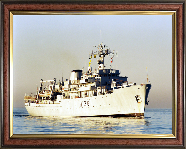 HMS Herald (H138) Royal Navy Hecla Class Survey Vessel Underway Photo Print Wall Art Decor - Posters, Prints, & Visual Artwork - by Hampshire Prints (image 9 of 9)