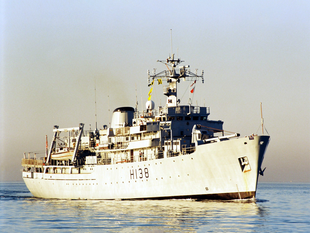 HMS Herald (H138) Royal Navy Hecla Class Survey Vessel Underway Photo Print Wall Art Decor - Posters, Prints, & Visual Artwork - by Hampshire Prints (image 1 of 9)