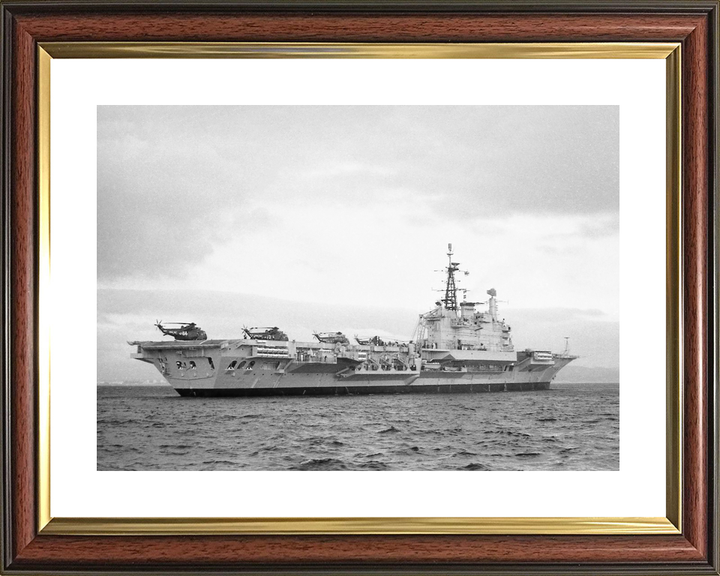 HMS Hermes (R12) Royal Navy Centaur Class Aircraft Carrier Starboard Quarter View Photo Print Wall Art Decor - Posters, Prints, & Visual Artwork - by Hampshire Prints (image 8 of 9)