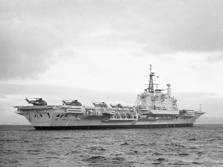 HMS Hermes (R12) Royal Navy Centaur Class Aircraft Carrier Starboard Quarter View Photo Print Wall Art Decor - Posters, Prints, & Visual Artwork - by Hampshire Prints (image 1 of 9)