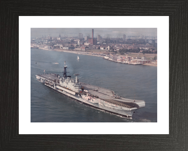 HMS Hermes (R12) Royal Navy Centaur Class Aircraft Carrier Off Southsea Photo Print Wall Art Decor - Posters, Prints, & Visual Artwork - by Hampshire Prints (image 2 of 9)