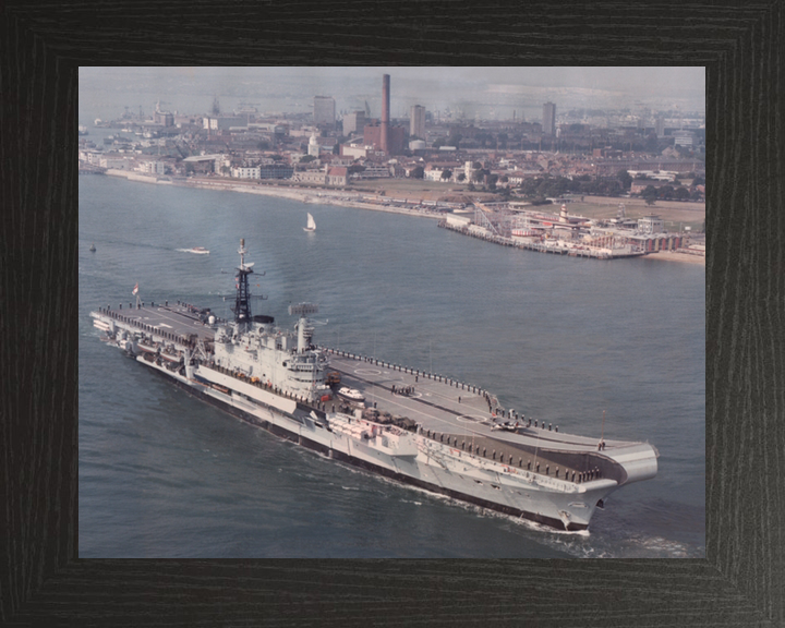 HMS Hermes (R12) Royal Navy Centaur Class Aircraft Carrier Off Southsea Photo Print Wall Art Decor - Posters, Prints, & Visual Artwork - by Hampshire Prints (image 3 of 9)