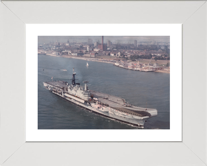 HMS Hermes (R12) Royal Navy Centaur Class Aircraft Carrier Off Southsea Photo Print Wall Art Decor - Posters, Prints, & Visual Artwork - by Hampshire Prints (image 4 of 9)