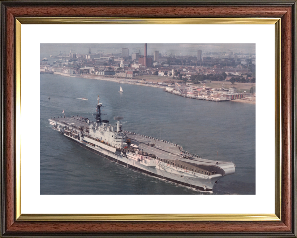 HMS Hermes (R12) Royal Navy Centaur Class Aircraft Carrier Off Southsea Photo Print Wall Art Decor - Posters, Prints, & Visual Artwork - by Hampshire Prints (image 8 of 9)