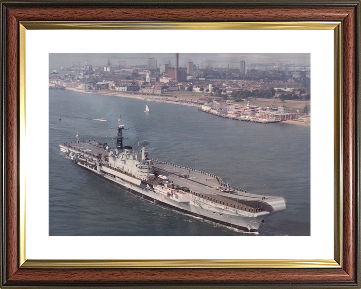 HMS Hermes (R12) Royal Navy Centaur Class Aircraft Carrier Off Southsea Photo Print Wall Art Decor - Posters, Prints, & Visual Artwork - by Hampshire Prints (image 8 of 9)
