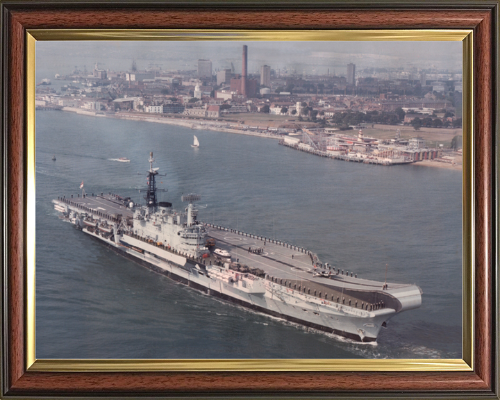 HMS Hermes (R12) Royal Navy Centaur Class Aircraft Carrier Off Southsea Photo Print Wall Art Decor - Posters, Prints, & Visual Artwork - by Hampshire Prints (image 9 of 9)