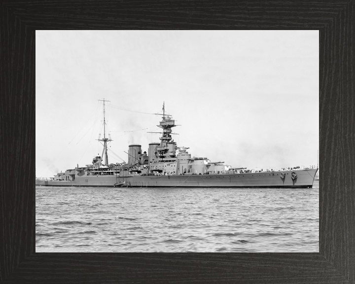 HMS Hood (51) Royal Navy Admiral Class Battlecruiser Starboard Beam View Photo Print Wall Art Decor - Posters, Prints, & Visual Artwork - by Hampshire Prints (image 3 of 9)
