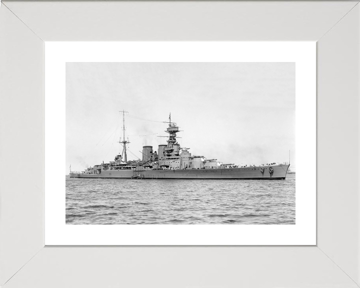 HMS Hood (51) Royal Navy Admiral Class Battlecruiser Starboard Beam View Photo Print Wall Art Decor - Posters, Prints, & Visual Artwork - by Hampshire Prints (image 4 of 9)