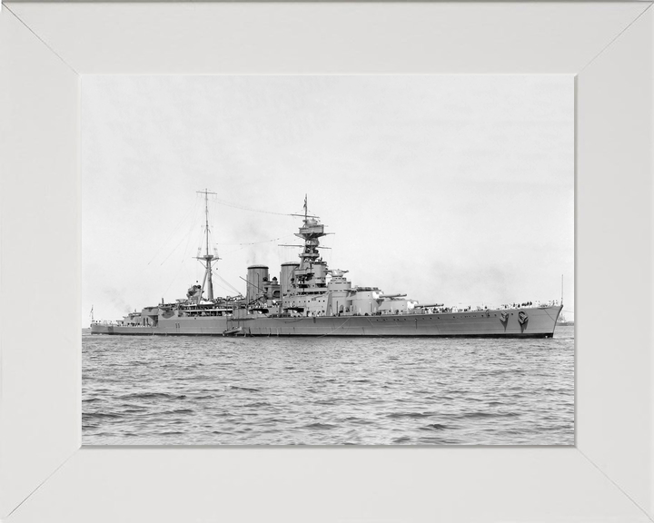 HMS Hood (51) Royal Navy Admiral Class Battlecruiser Starboard Beam View Photo Print Wall Art Decor - Posters, Prints, & Visual Artwork - by Hampshire Prints (image 5 of 9)