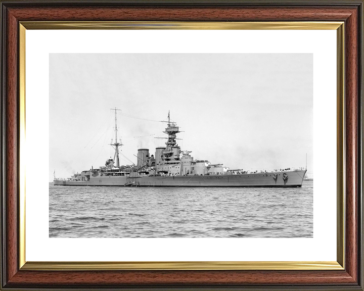 HMS Hood (51) Royal Navy Admiral Class Battlecruiser Starboard Beam View Photo Print Wall Art Decor - Posters, Prints, & Visual Artwork - by Hampshire Prints (image 8 of 9)
