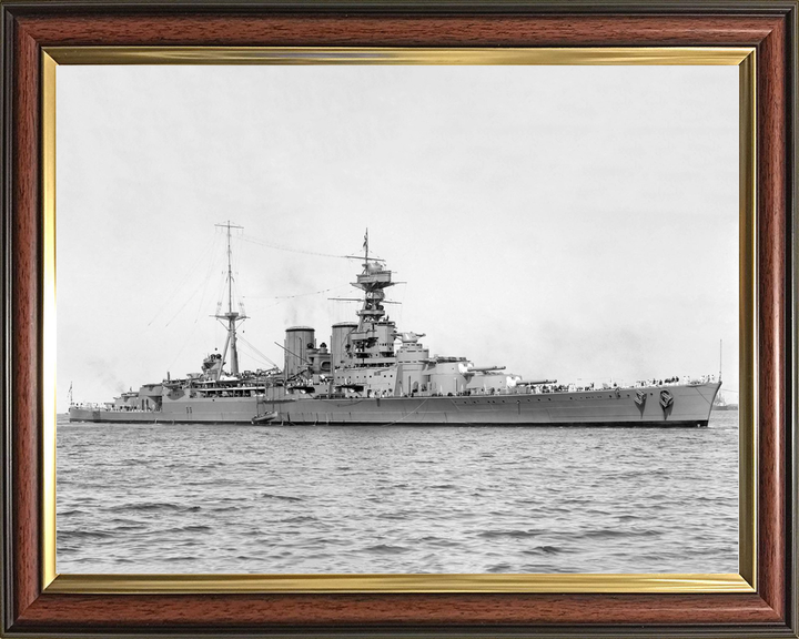 HMS Hood (51) Royal Navy Admiral Class Battlecruiser Starboard Beam View Photo Print Wall Art Decor - Posters, Prints, & Visual Artwork - by Hampshire Prints (image 9 of 9)