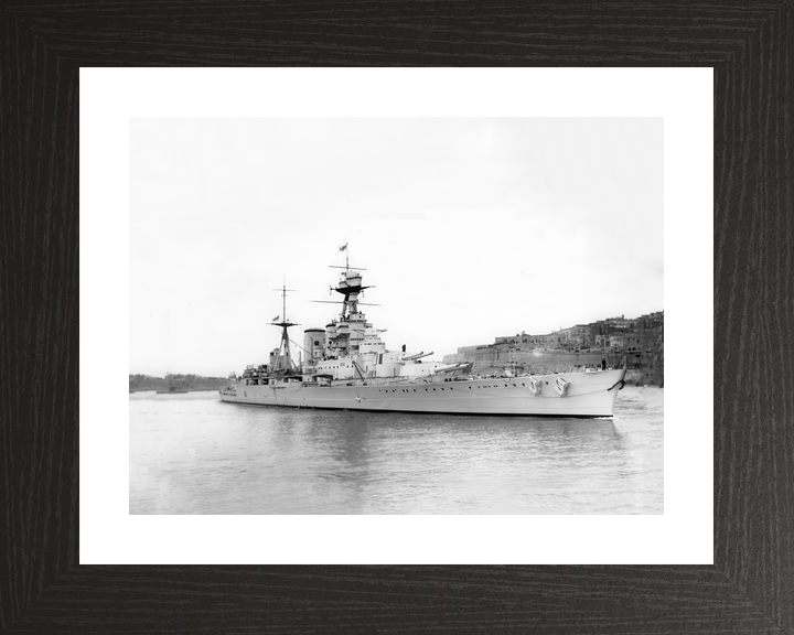 HMS Hood (51) Royal Navy Admiral Class Battlecruiser Valletta Malta Photo Print Wall Art Decor - Posters, Prints, & Visual Artwork - by Hampshire Prints (image 2 of 9)
