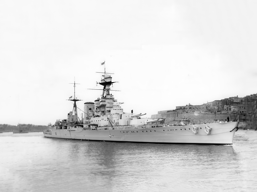 HMS Hood (51) Royal Navy Admiral Class Battlecruiser Valletta Malta Photo Print Wall Art Decor - Posters, Prints, & Visual Artwork - by Hampshire Prints (image 1 of 9)