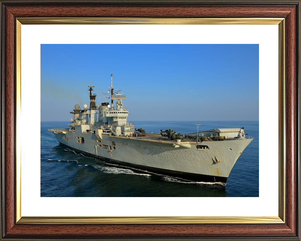 HMS Illustrious (R06) Royal Navy Invincible Class Aircraft Carrier Starboard Bow Photo Print Wall Art Decor - Posters, Prints, & Visual Artwork - by Hampshire Prints (image 8 of 9)