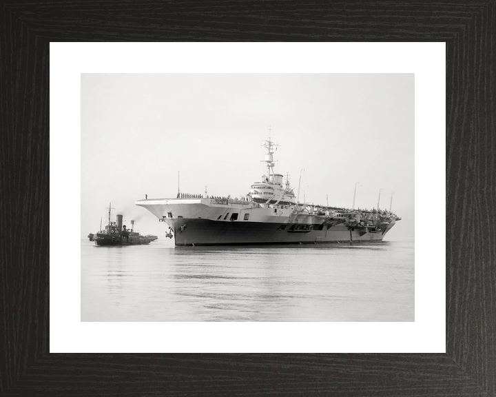 HMS Implacable (R86) Royal Navy Implacable Class Aircraft Carrier With Tug Photo Print Wall Art Decor - Posters, Prints, & Visual Artwork - by Hampshire Prints (image 2 of 9)