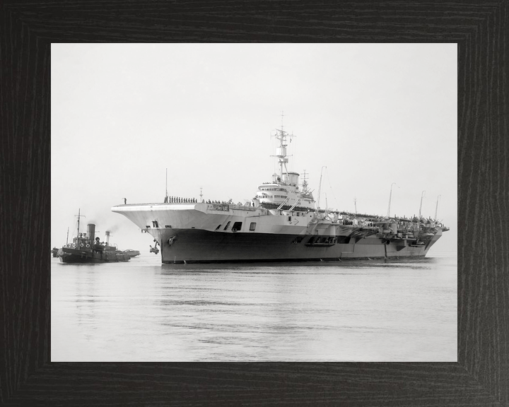 HMS Implacable (R86) Royal Navy Implacable Class Aircraft Carrier With Tug Photo Print Wall Art Decor - Posters, Prints, & Visual Artwork - by Hampshire Prints (image 3 of 9)
