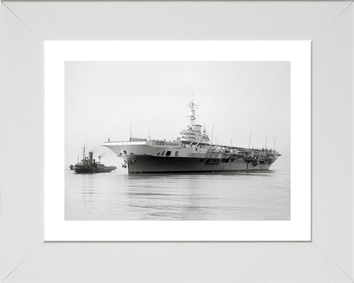 HMS Implacable (R86) Royal Navy Implacable Class Aircraft Carrier With Tug Photo Print Wall Art Decor - Posters, Prints, & Visual Artwork - by Hampshire Prints (image 4 of 9)