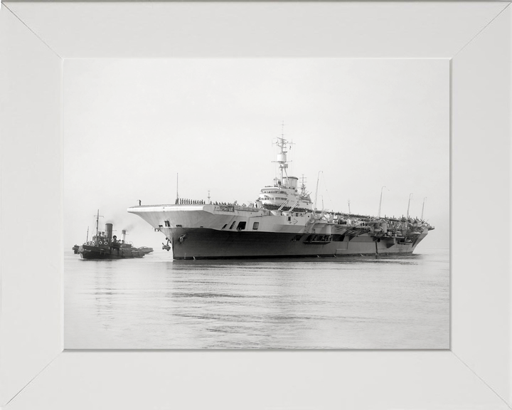 HMS Implacable (R86) Royal Navy Implacable Class Aircraft Carrier With Tug Photo Print Wall Art Decor - Posters, Prints, & Visual Artwork - by Hampshire Prints (image 5 of 9)