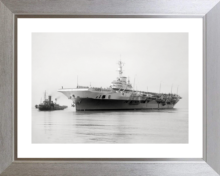 HMS Implacable (R86) Royal Navy Implacable Class Aircraft Carrier With Tug Photo Print Wall Art Decor - Posters, Prints, & Visual Artwork - by Hampshire Prints (image 6 of 9)