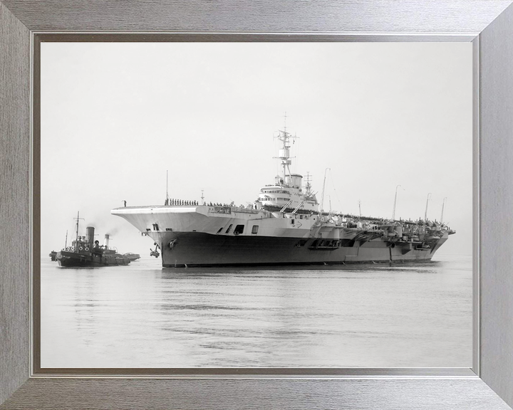 HMS Implacable (R86) Royal Navy Implacable Class Aircraft Carrier With Tug Photo Print Wall Art Decor - Posters, Prints, & Visual Artwork - by Hampshire Prints (image 7 of 9)