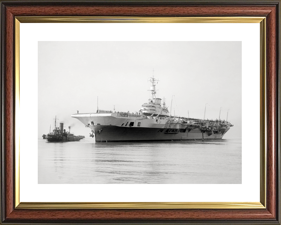 HMS Implacable (R86) Royal Navy Implacable Class Aircraft Carrier With Tug Photo Print Wall Art Decor - Posters, Prints, & Visual Artwork - by Hampshire Prints (image 8 of 9)