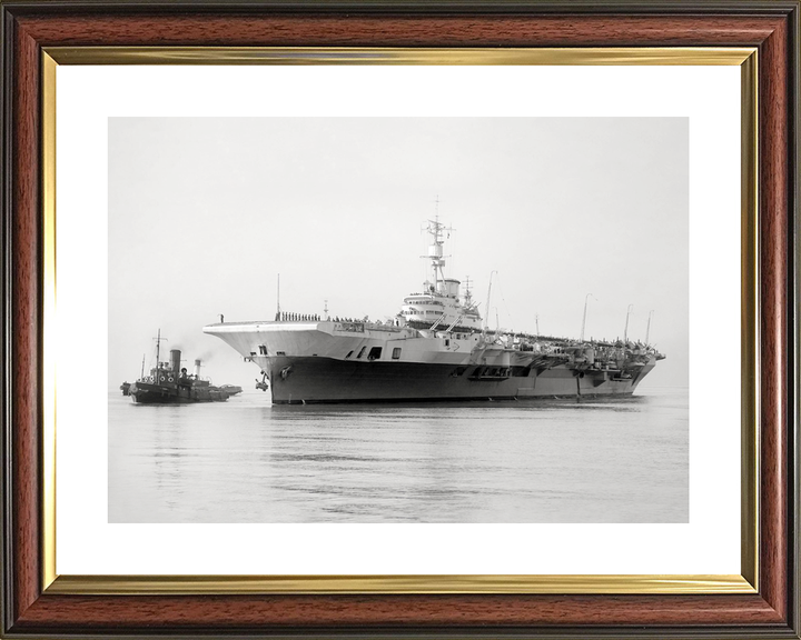 HMS Implacable (R86) Royal Navy Implacable Class Aircraft Carrier With Tug Photo Print Wall Art Decor - Posters, Prints, & Visual Artwork - by Hampshire Prints (image 8 of 9)