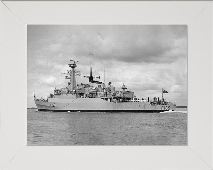 HMS Amazon (F169) Photo Print - During Trials 1973 - Royal Navy Type 21 Frigate Posters, Prints, & Visual Artwork Hampshire Prints 10 x 8 White Frame No