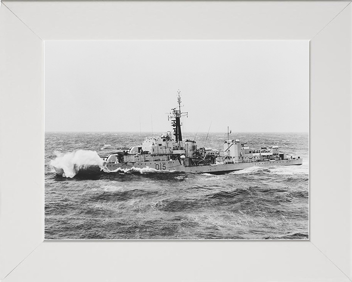 HMS Cavendish (D15) Royal Navy C Class Destroyer In Rough Sea Photo Print Wall Art Decor Posters, Prints, & Visual Artwork Hampshire Prints 10 x 8 White Frame No