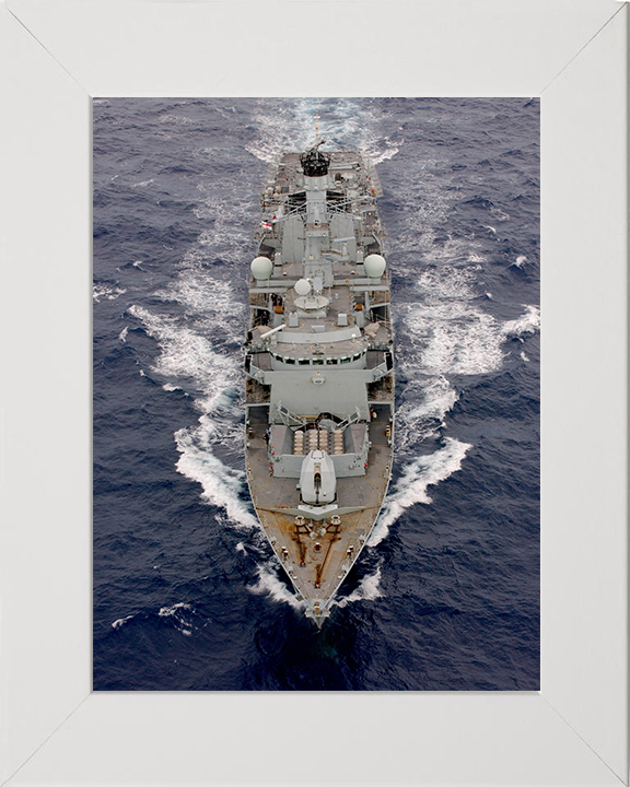 HMS Iron Duke (F234) Photo Print - Atlantic 2006 - Royal Navy Type 23 Frigate Hampshire Prints 10 x 8 White Frame No