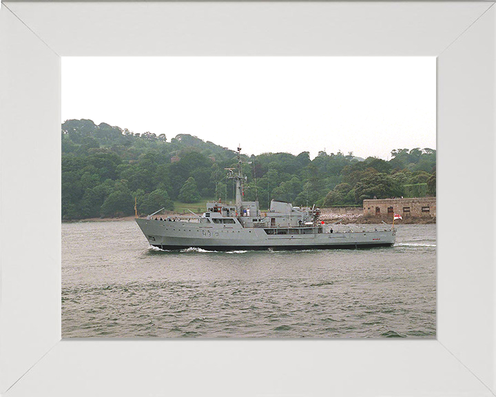 HMS Beagle (H319) Photo Print - Plymouth Sound - Royal Navy Bulldog Class Survey Vessel