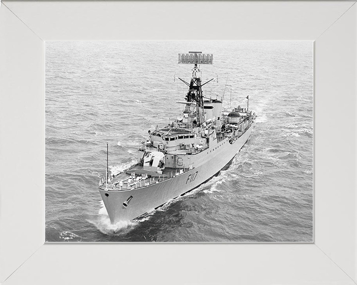 HMS Ashanti (F117) Royal Navy Tribal Class Frigate Underway Photo Print Wall Art Decor Posters, Prints, & Visual Artwork Hampshire Prints 10 x 8 White Frame No