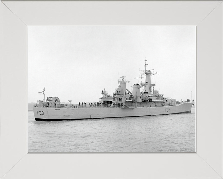 HMS Arethusa (F38) Royal Navy Leander Class Frigate Low Starboard View Photo Print Wall Art Decor Posters, Prints, & Visual Artwork Hampshire Prints 10 x 8 White Frame No