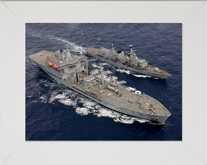 RFA Wave Ruler (A390) Photo Print - During a RAS 2006 - Royal Fleet Auxiliary Wave Class Fleet Tanker Posters, Prints, & Visual Artwork Hampshire Prints 10 x 8 White Frame No