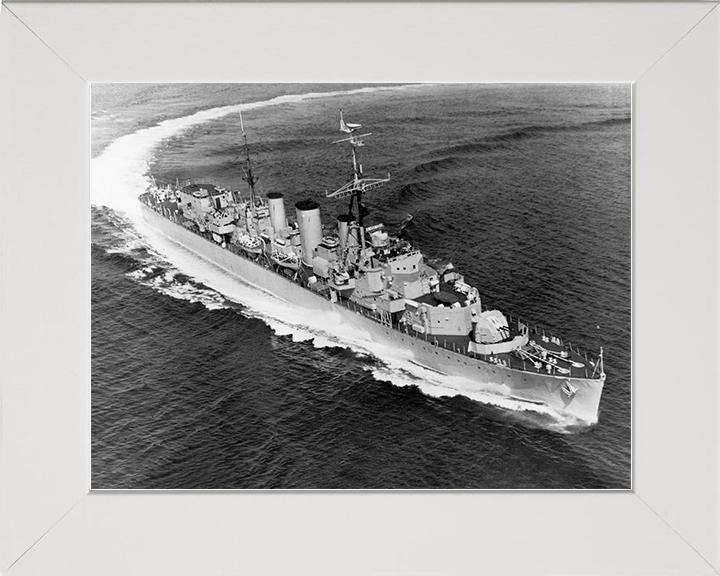 HMS Apollo (M01) Royal Navy Abdiel Class Minelayer At Sea Warship Photo Print Wall Art Decor Posters, Prints, & Visual Artwork Hampshire Prints 10 x 8 White Frame No