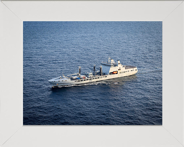 RFA Tidespring (A136) Photo Print - at Sea 2025 - Royal Fleet Auxiliary Tide Class Tanker Hampshire Prints 10 x 8 White Frame No