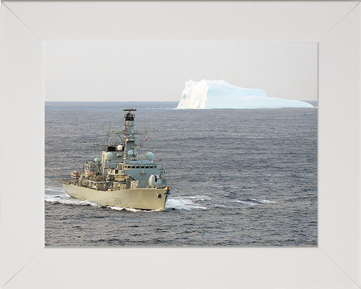 HMS Argyll (F231) Photo Print - South Atlantic 2013 - Royal Navy Type 23 Frigate Posters, Prints, & Visual Artwork Hampshire Prints 10 x 8 White Frame No